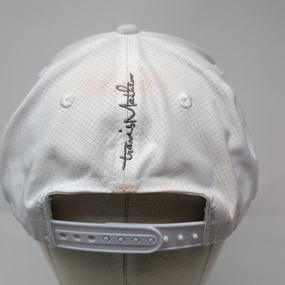 Travis Mathew Snapback Cap White One Size Adjustable Embroidered Vented Holes - Picture 6 of 8